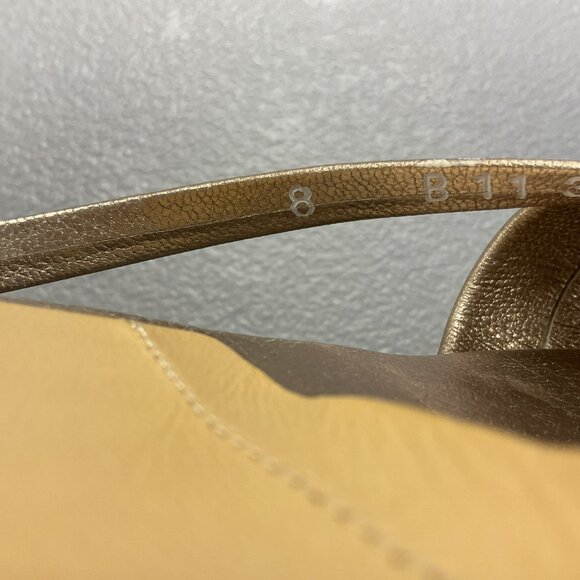 Robert Clegerie Strappy Thong Sandals In Bronze Size 8 Metallic Neutral Slip On - Picture 10 of 11